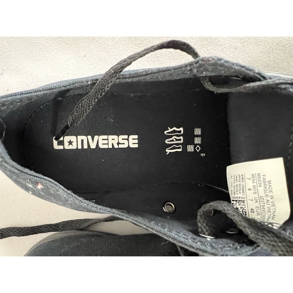 Converse Chuck Taylor All Star Low Top Black Monochrome Shoes Unisex M7 / W9 - Picture 10 of 10